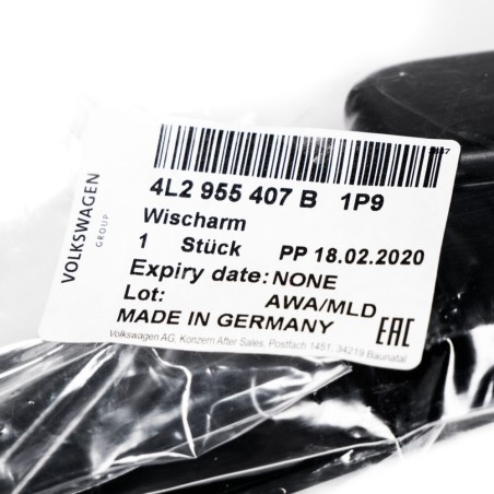Bras d'essuie-glace avant côté passager Rhd - Pièces d'origine Audi 4L2955407B1P9 Bras d'essuie-glace avant côté passager Rhd - Pièces d'origine Audi 4L2955407B1P9