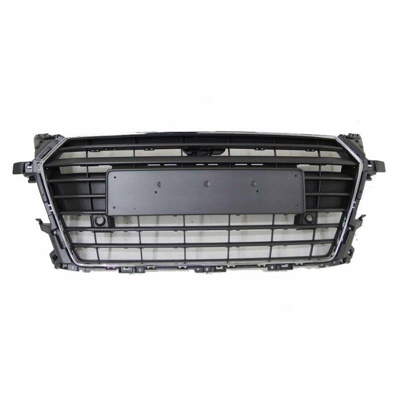 Ensemble de grille centrale de radiateur avant noir - Pièces d'origine Audi 8S08536513FZ