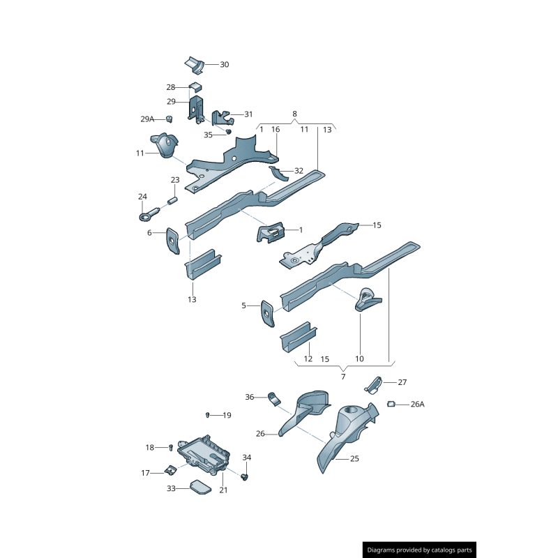 Crochet de remorquage avant arrière - Pièces d'origine Audi 4B0805616A