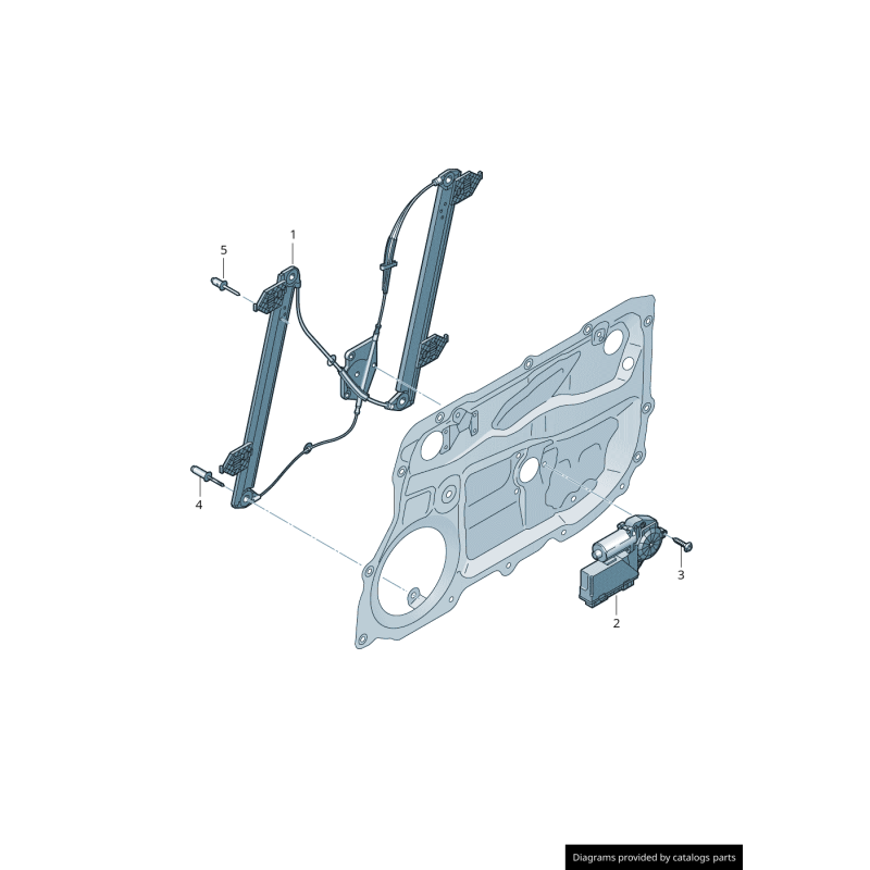 Régulateur de vitre latérale avant droite côté coté passager - Pièces d'origine Audi 4E0837462B