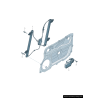 Régulateur de vitre latérale avant droite côté coté passager - Pièces d'origine Audi 4E0837462B Régulateur de vitre latérale avant droite côté coté passager - Pièces d'origine Audi 4E0837462B