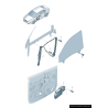 Régulateur de vitre latérale avant droite - Pièces d'origine Audi 8E0837462C Régulateur de vitre latérale avant droite - Pièces d'origine Audi 8E0837462C