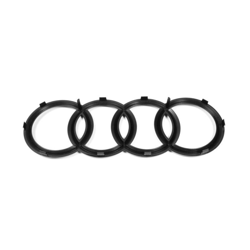 Emblème de badge d'anneaux avant en noir brillant - Pièces d'origine Audi 4H0853605CT94