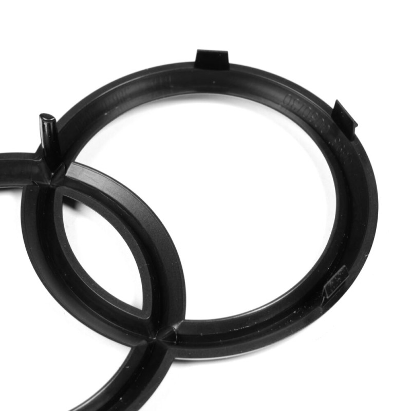 Emblème de badge d'anneaux avant en noir brillant - Pièces d'origine Audi 4H0853605CT94