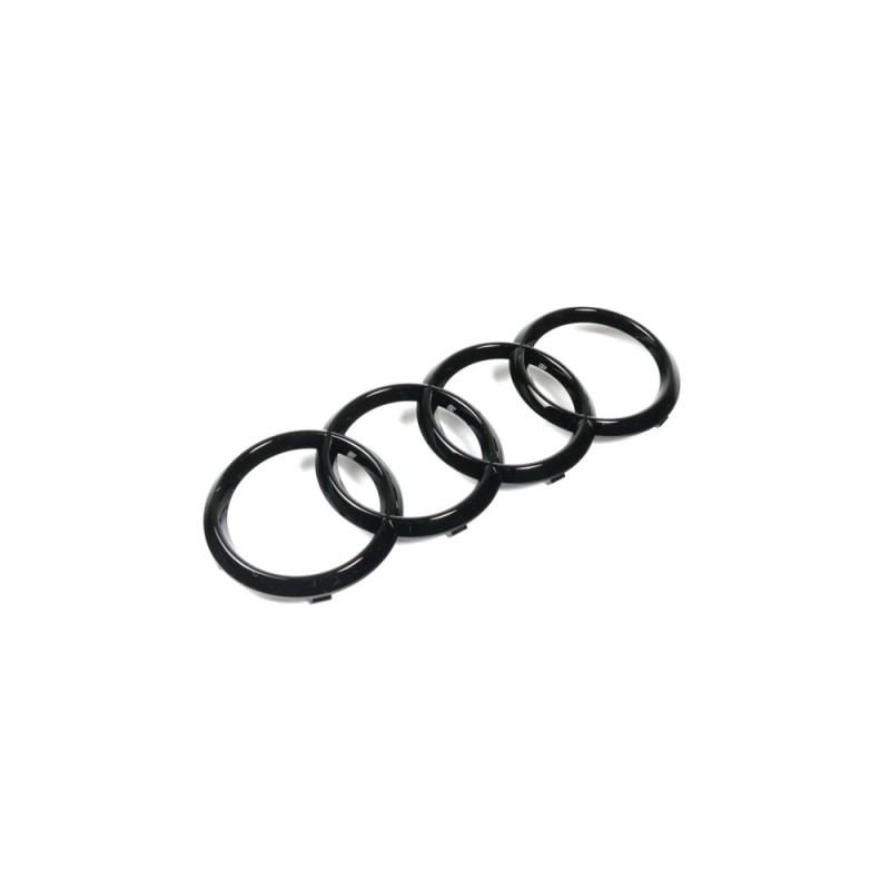 Emblème de badge d'anneaux avant en noir brillant - Pièces d'origine Audi 4H0853605CT94