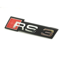 Emblème de calandre de badge avant RS3 Chrome - Pièces d'origine Audi 8V5853736B2ZZ/8V5853755