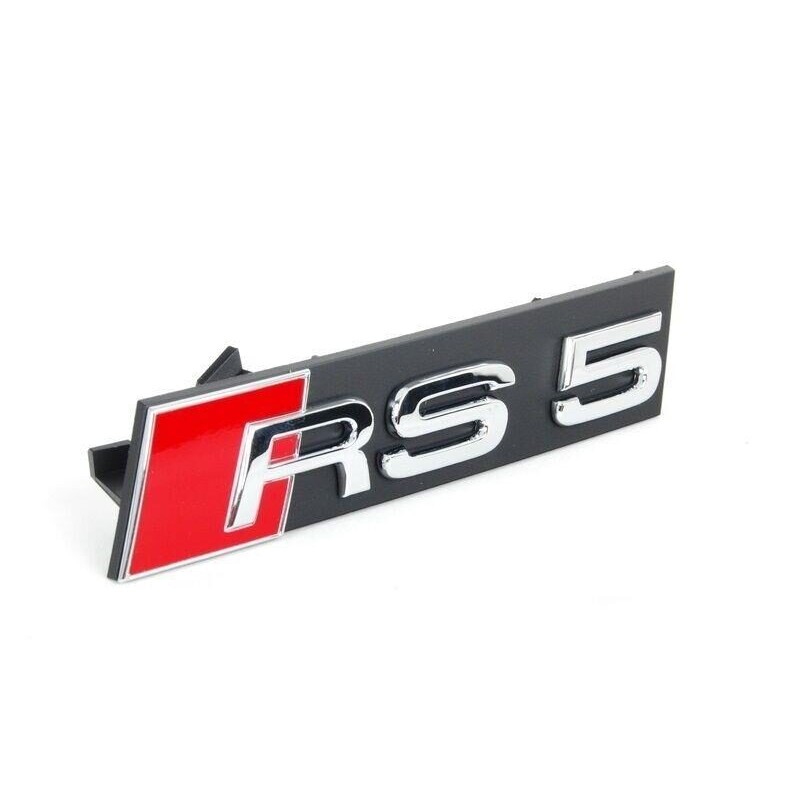 Emblème de calandre de badge avant RS5 Chrome - Pièces d'origine Audi 8T0853736B2ZZ