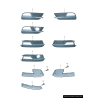 Pare-chocs avant S-Line, grille de brouillard gauche N/S, garniture de couverture arrière - Pièces d'origine Audi 8T0807151D. Pare-chocs avant S-Line, grille de brouillard gauche N/S, garniture de couverture arrière - Pièces d'origine Audi 8T0807151D.