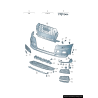 Cache élément de fermeture inférieur avant du moteur - Pièces d'origine Audi 8U0807233H Cache élément de fermeture inférieur avant du moteur - Pièces d'origine Audi 8U0807233H