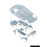 Sous-carterie de protection de carter inférieur avant moteur à traction avant - Pièces d'origine Audi 1K0825235AC Sous-carterie de protection de carter inférieur avant moteur à traction avant - Pièces d'origine Audi 1K0825235AC