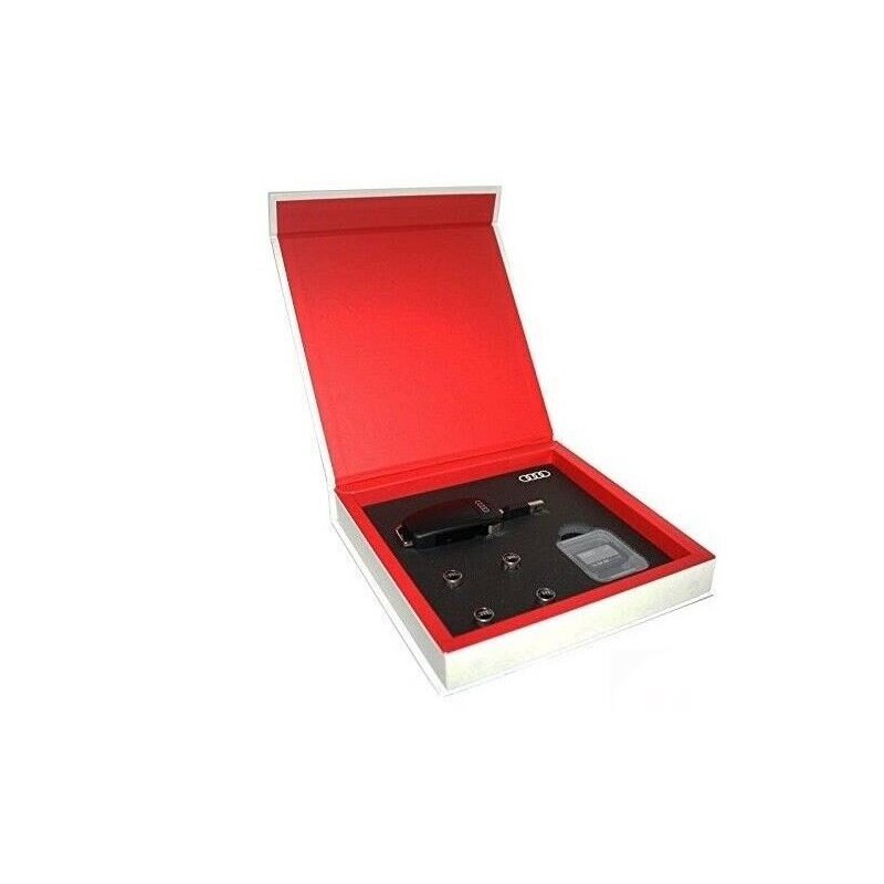 Boîte cadeau Clé USB 8 Go Bouchons de valve en aluminium Carte 16 Go - Pièces d'origine Audi 8R0063827K