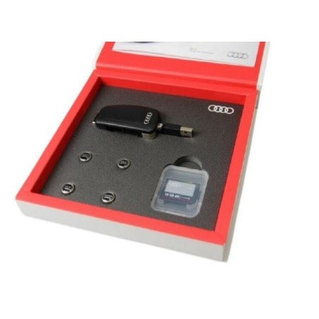 Boîte cadeau Clé USB 8 Go Bouchons de valve en aluminium Carte 16 Go - Pièces d'origine Audi 8R0063827K