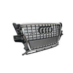 Grille de pare-chocs de radiateur central avant gris - Pièces d'origine Audi 8R0853651B1QP