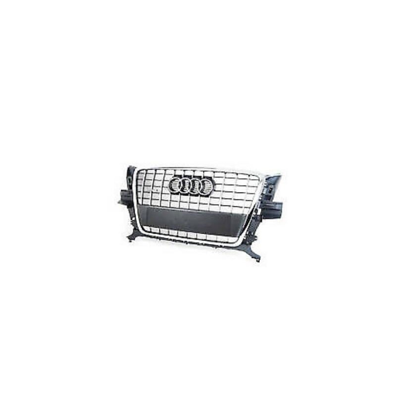Grille de pare-chocs de radiateur central avant gris - Pièces d'origine Audi 8R0853651B1QP