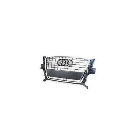 Grille de pare-chocs de radiateur central avant gris - Pièces d'origine Audi 8R0853651B1QP Grille de pare-chocs de radiateur central avant gris - Pièces d'origine Audi 8R0853651B1QP