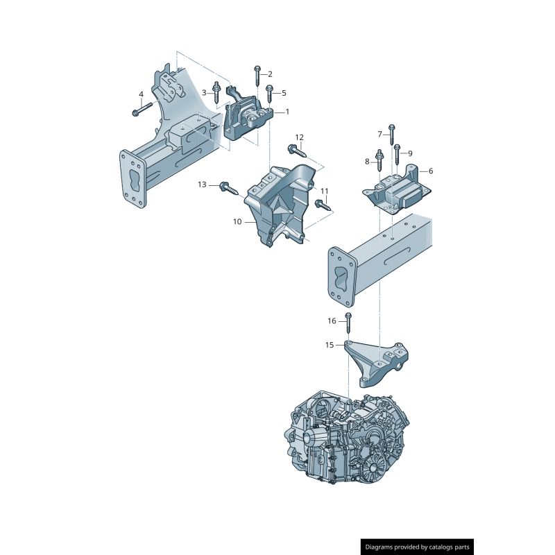 Vis de fixation à tête hexagonale pour phare - 3 pièces - Pièces d'origine Audi N10699701.
