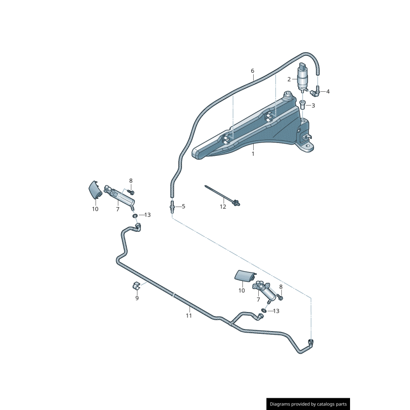 Buse de pulvérisation de lave-phare gauche coté conducteur - Pièces d'origine Audi 8V0955101B