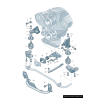 Support de montage de moteur à roulement hydraulique gauche coté conducteur - Pièces d'origine Audi 8E0199379BL Support de montage de moteur à roulement hydraulique gauche coté conducteur - Pièces d'origine Audi 8E0199379BL