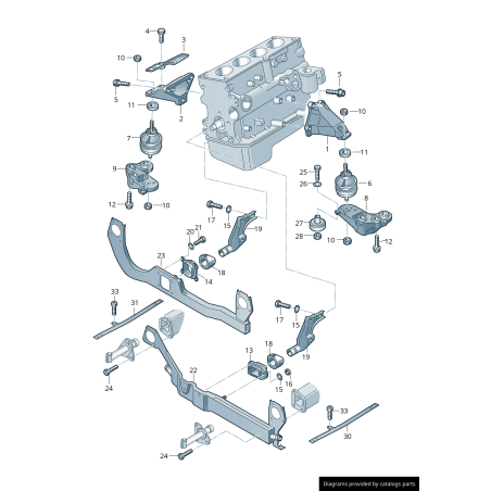 Support de montage de moteur à roulement hydraulique gauche coté conducteur - Pièces d'origine Audi 8E0199379BF Support de montage de moteur à roulement hydraulique gauche coté conducteur - Pièces d'origine Audi 8E0199379BF