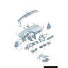Garniture de l'affichage de navigation du groupe d'instruments - Pièces d'origine Audi 4F1857115FR66 pour conduite à gauche. Garniture de l'affichage de navigation du groupe d'instruments - Pièces d'origine Audi 4F1857115FR66 pour conduite à gauche.