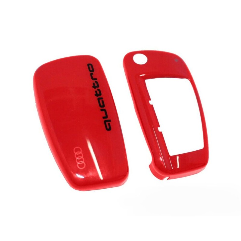 Coque de clé Quattro Design en rouge Misano - Pièces d'origine Audi 8V0071208AZ3M