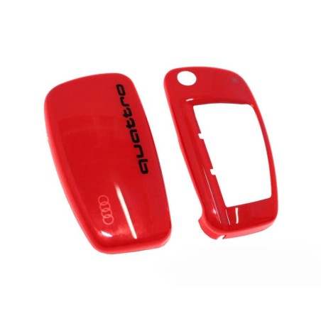 Coque de clé Quattro Design en rouge Misano - Pièces d'origine Audi 8V0071208AZ3M