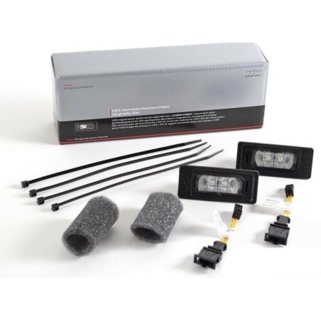 Kit de mise à niveau des feux de plaque d'immatriculation à LED - Pièces d'origine Audi 8K0052110. Kit de mise à niveau des feux de plaque d'immatriculation à LED - Pièces d'origine Audi 8K0052110.