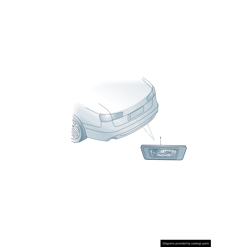 Kit de mise à niveau des feux de plaque d'immatriculation à LED - Pièces d'origine Audi 8K0052110.