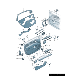 Panneau de garniture de commutateur de poignée de porte gauche noir - Pièces d'origine Audi 4L18671714PK