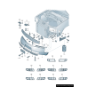 Support de pare-chocs avant gauche pour moteur 4/6 cylindres - Pièces d'origine Audi 4B0807283B Support de pare-chocs avant gauche pour moteur 4/6 cylindres - Pièces d'origine Audi 4B0807283B