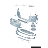 Grille d'aération inférieure avant gauche coté conducteur droite coté passager noire - Ensemble de pièces d'origine Audi 8U08076 Grille d'aération inférieure avant gauche coté conducteur droite coté passager noire - Ensemble de pièces d'origine Audi 8U08076