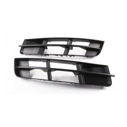 Ensemble de grille inférieure de pare-chocs avant gauche coté passager droite noire - Pièces d'origine Audi 4L0807682B01C/4L0807
