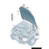 Support de poignée de déverrouillage de capot LHD - Pièces d'origine Audi 4H1823633D Support de poignée de déverrouillage de capot LHD - Pièces d'origine Audi 4H1823633D