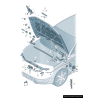 Support de poignée de déverrouillage de capot LHD - Pièces d'origine Audi 8R182363301C Support de poignée de déverrouillage de capot LHD - Pièces d'origine Audi 8R182363301C