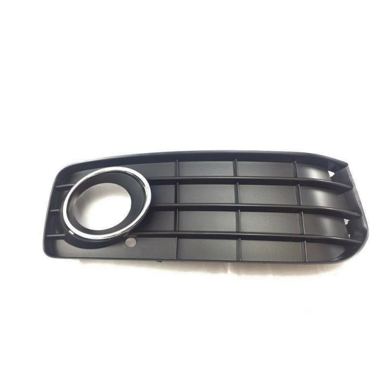Pare-chocs avant, feu antibrouillard, grille droite coté passager + chrome - Pièces d'origine Audi 8T0807682D01C/8T08531022ZZ.