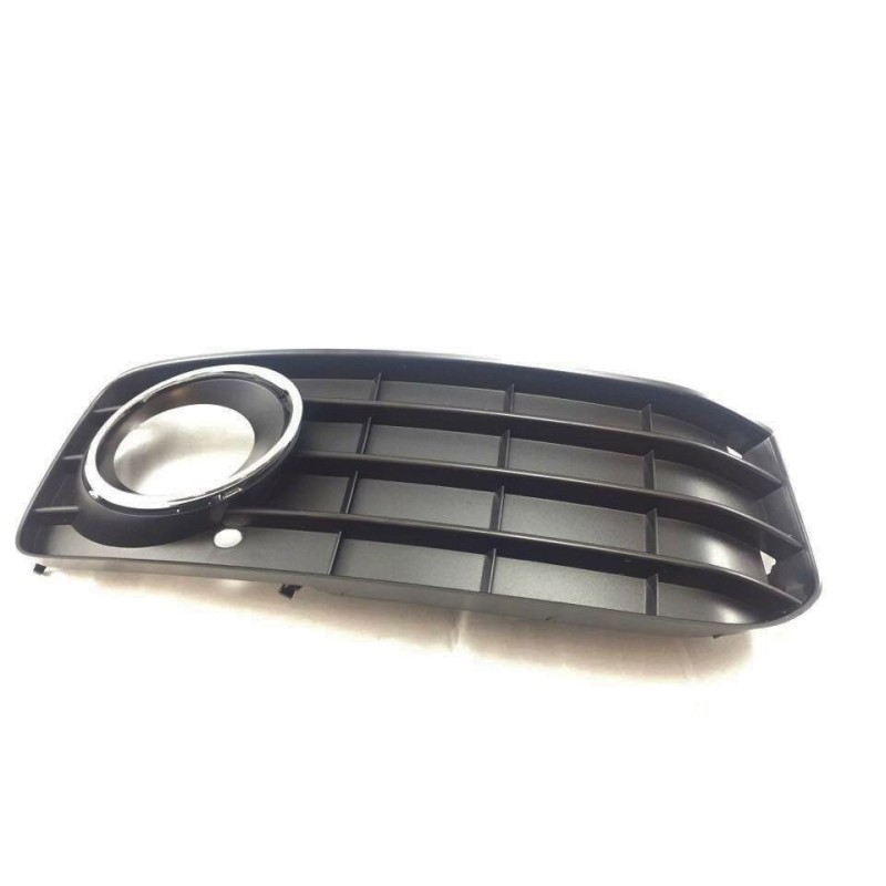 Pare-chocs avant, feu antibrouillard, grille droite coté passager + chrome - Pièces d'origine Audi 8T0807682D01C/8T08531022ZZ.