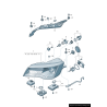 Support de fixation de support de phare principal coté passager droit - Pièces d'origine Audi 4G8941454A Support de fixation de support de phare principal coté passager droit - Pièces d'origine Audi 4G8941454A