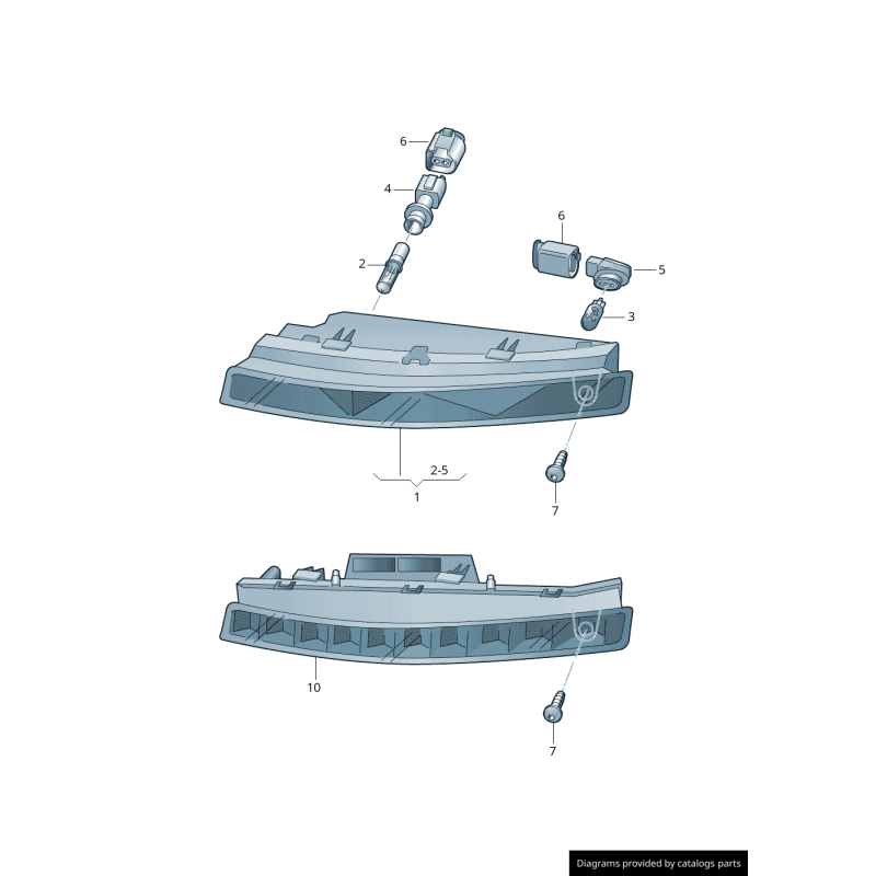 Clignotant à LED pour pare-chocs avant gauche - Pièces d'origine Audi 4L0953041D
