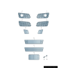 Grille inférieure de pare-chocs avant gauche noir - Pièces d'origine Audi 4G88076819B9 Grille inférieure de pare-chocs avant gauche noir - Pièces d'origine Audi 4G88076819B9