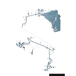 Cache de couvercle de lave-phare gauche coté conducteur - Pièces d'origine Audi 8K0955275KGRU
