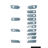 Ensemble de grille chromée pour phare antibrouillard de pare-chocs gauche coté conducteur et pare-chocs droit coté passager - Pi Ensemble de grille chromée pour phare antibrouillard de pare-chocs gauche coté conducteur et pare-chocs droit coté passager - Pi