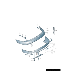 New Original parts Rear Bumper coté passager Right Tow Hook Cover Cap - Original parts Audi 4L0807450EGRU
