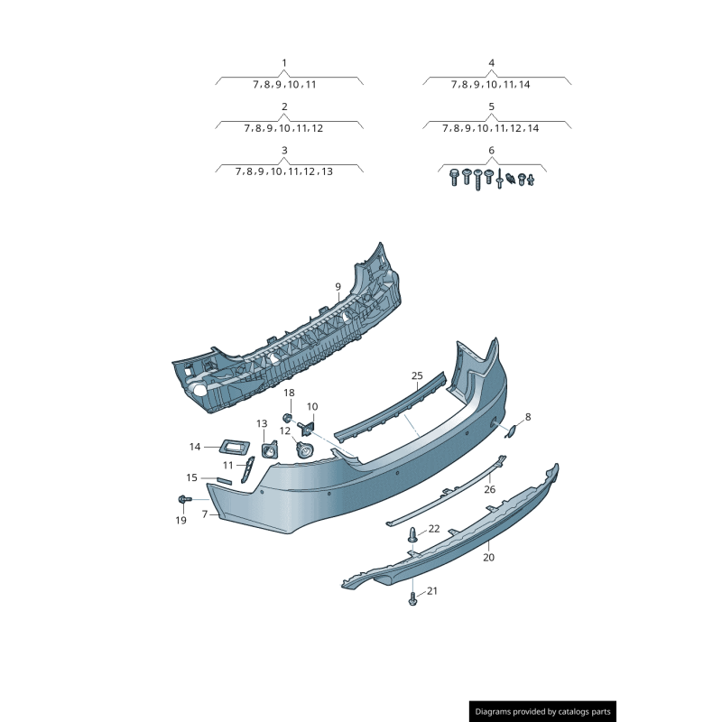 New Original parts Rear Bumper Tow Hook Cover Cap - Original parts Audi 4G8807441GRU