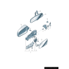 Capuchon de garniture de rétroviseur de porte droite en aluminium - Pièces d'origine Audi 8E0857508D3Q7 Capuchon de garniture de rétroviseur de porte droite en aluminium - Pièces d'origine Audi 8E0857508D3Q7