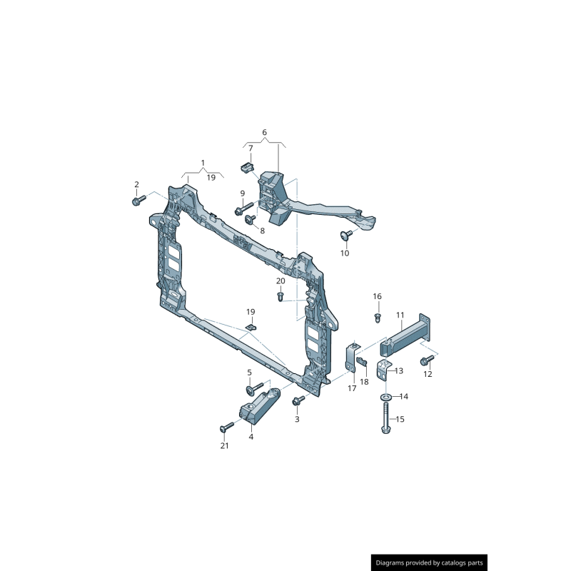 Support de phare droit coté passager - Pièces d'origine Audi 4M0805608