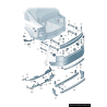 Support de pare-chocs arrière droit coté passager pour moteur 4/6 cylindres - Pièces d'origine Audi 4B9807454F Support de pare-chocs arrière droit coté passager pour moteur 4/6 cylindres - Pièces d'origine Audi 4B9807454F