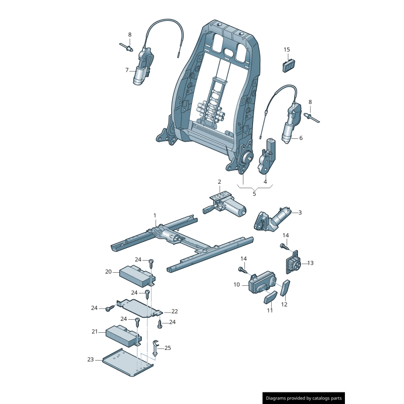 Bouton de réglage de siège droit coté passager - Pièces d'origine Audi 4L0959816A4PK