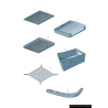 Tapis de protection de compartiment de coffre en plastique - Pièces d'origine Audi 8V5061180A Tapis de protection de compartiment de coffre en plastique - Pièces d'origine Audi 8V5061180A