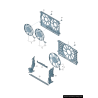 Guide inférieur de conduit de support de radiateur - Pièces d'origine Audi 4M0121286A Guide inférieur de conduit de support de radiateur - Pièces d'origine Audi 4M0121286A