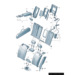 Entourage de porte-gobelet d'accoudoir arrière gris - Pièces d'origine Audi 4G8863289AJD1